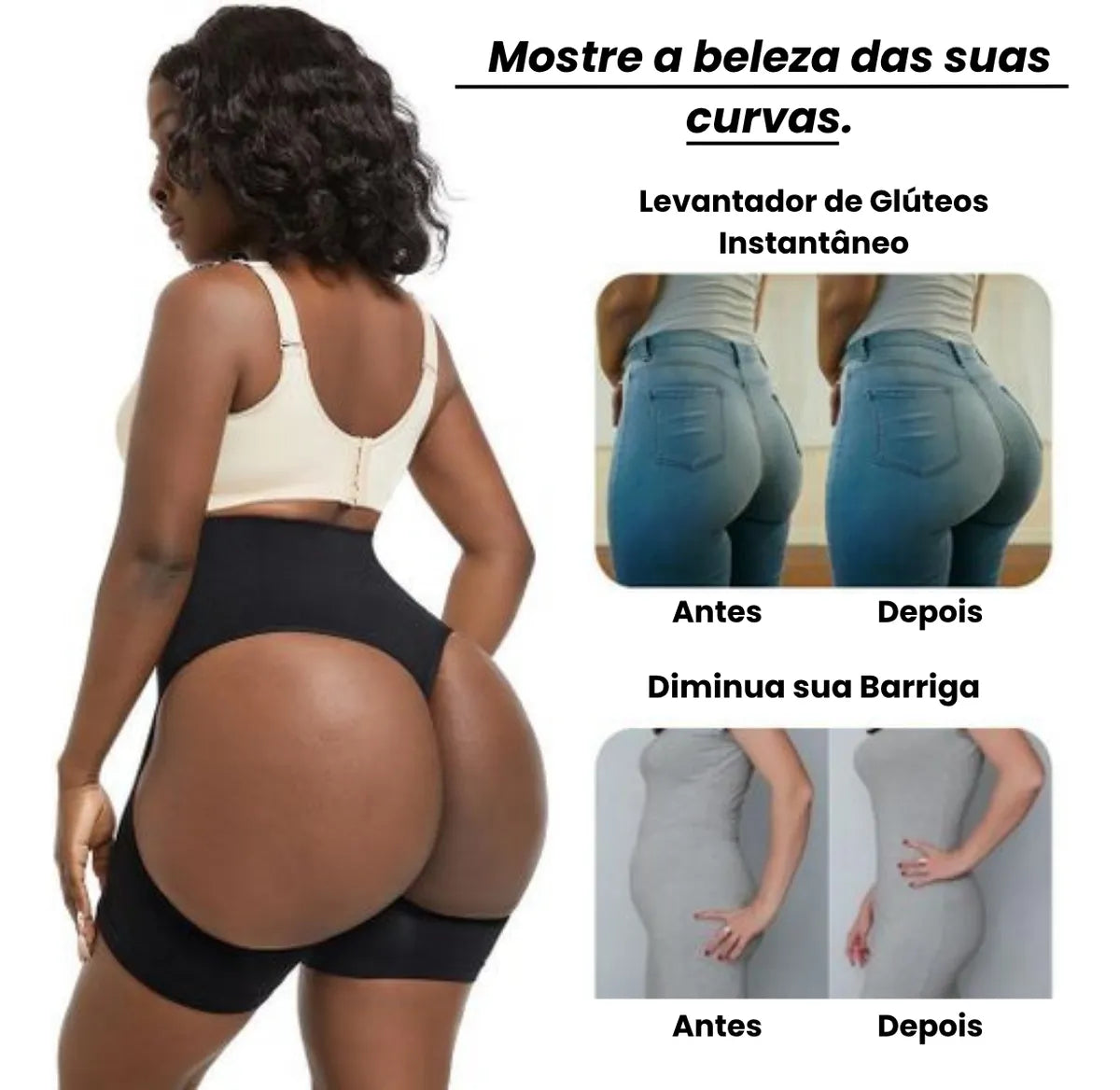 Bragas Moldeadoras de glúteos para Mujer negro M/L - additional image 4