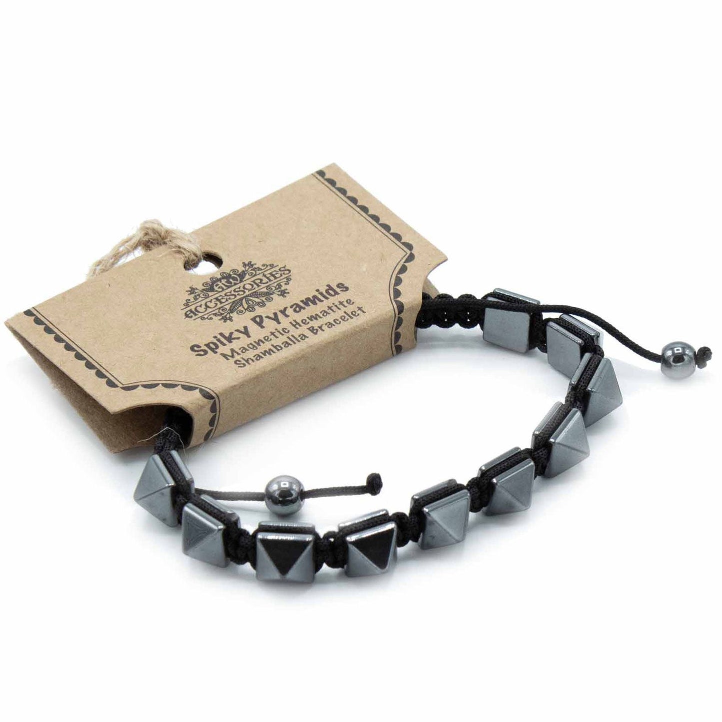 Pulsera Magnética Shamballa de Hematita - Tachuelas