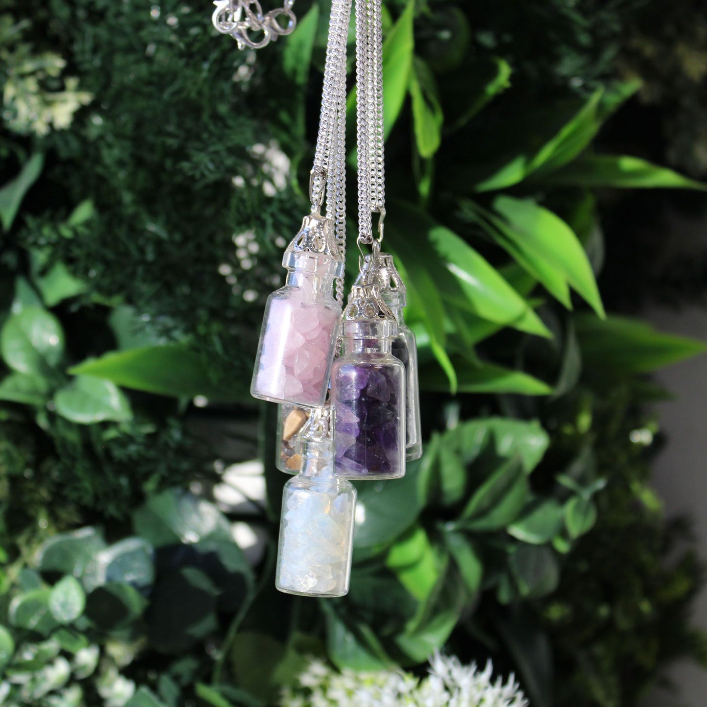 Collar de Piedras Preciosas Embotelladas - Opalita