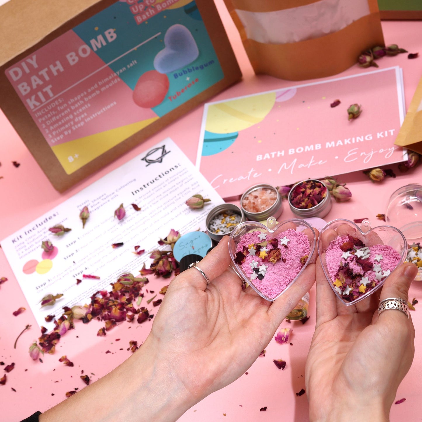 Kit de bombas de baño: limonada rosa y explosión de cítricos