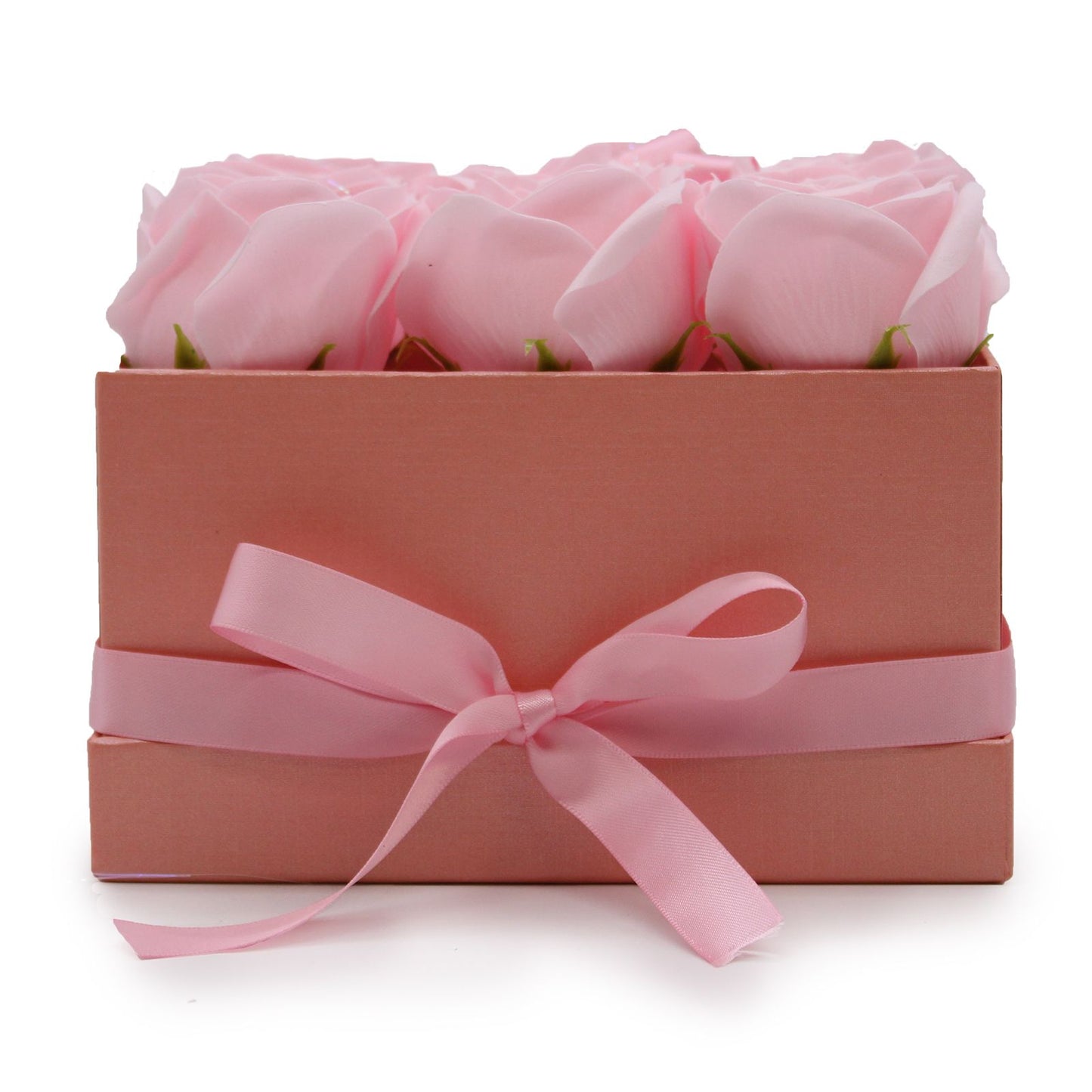 Caja de Regalo - Flor de Jabón 9 Rosas Rosas - cuadrado