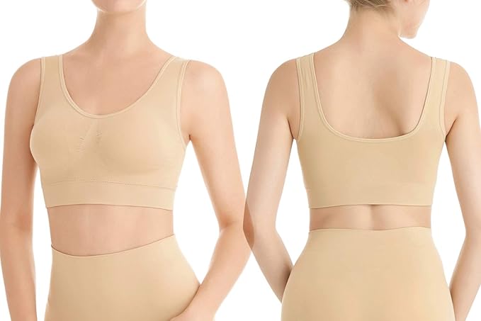 Sujetador deportiva sin costuras beige S/M - additional image 3