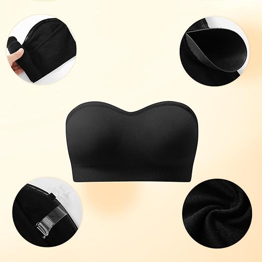 Sujetador sin Tirantes Push Up negro M/L - additional image 5