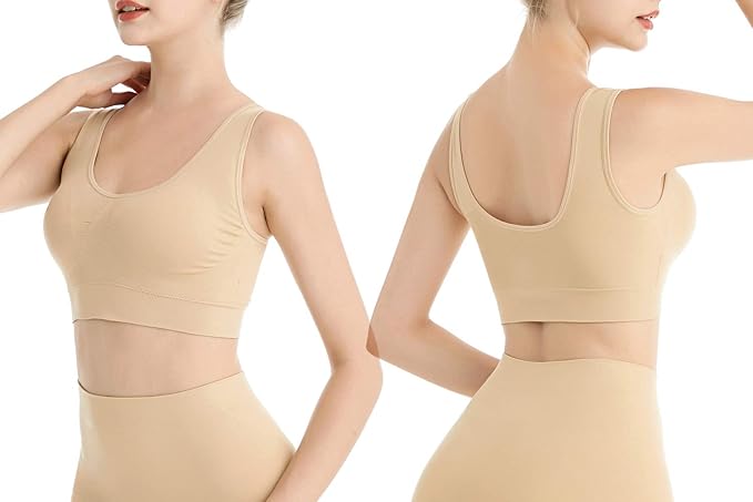 Sujetador deportiva sin costuras beige L/XL - additional image 2