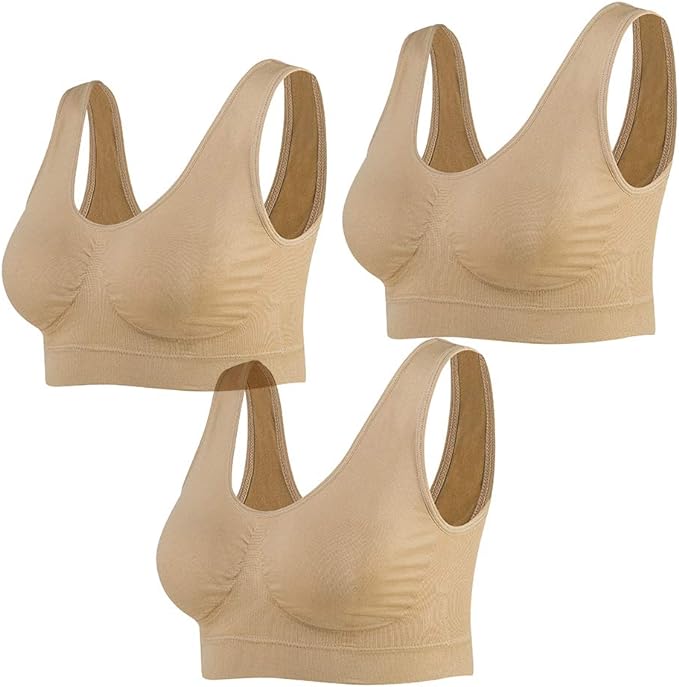 Sujetador deportiva sin costuras beige L/XL - additional image 4