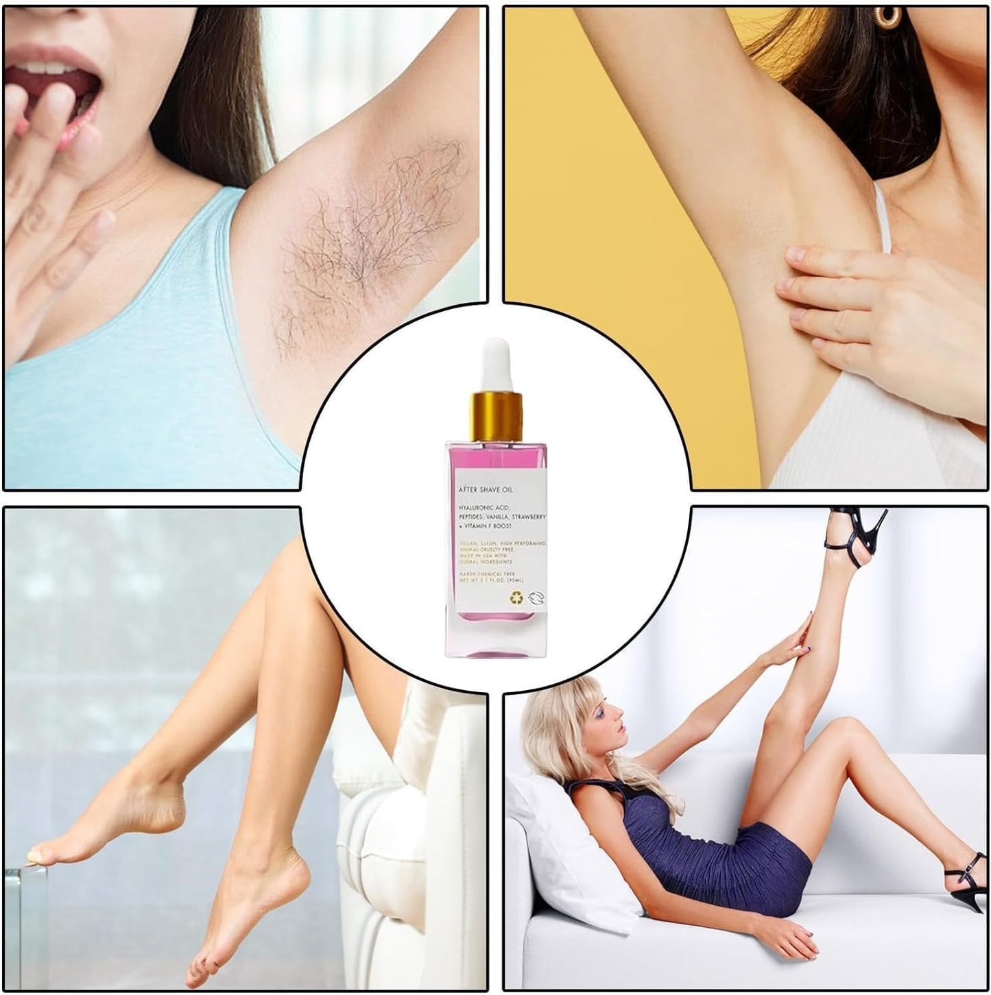 Aceite calmante after shave con fragancia de fresa y vainilla - additional image 5