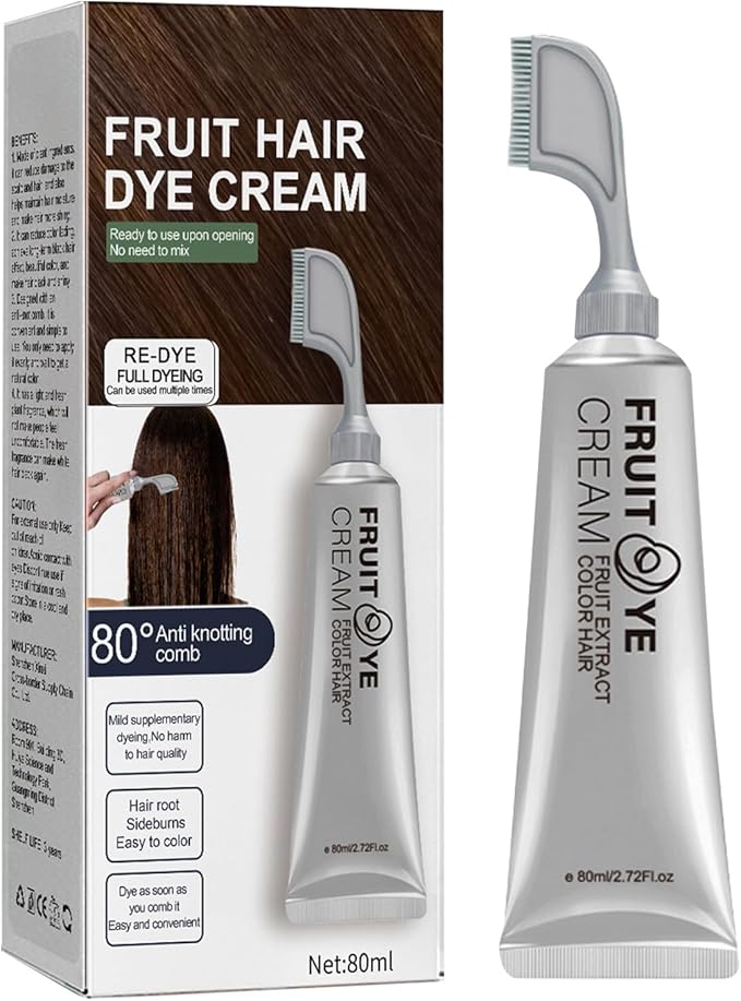 Crema para el cabello con peine para cubrir canas marron - additional image 8