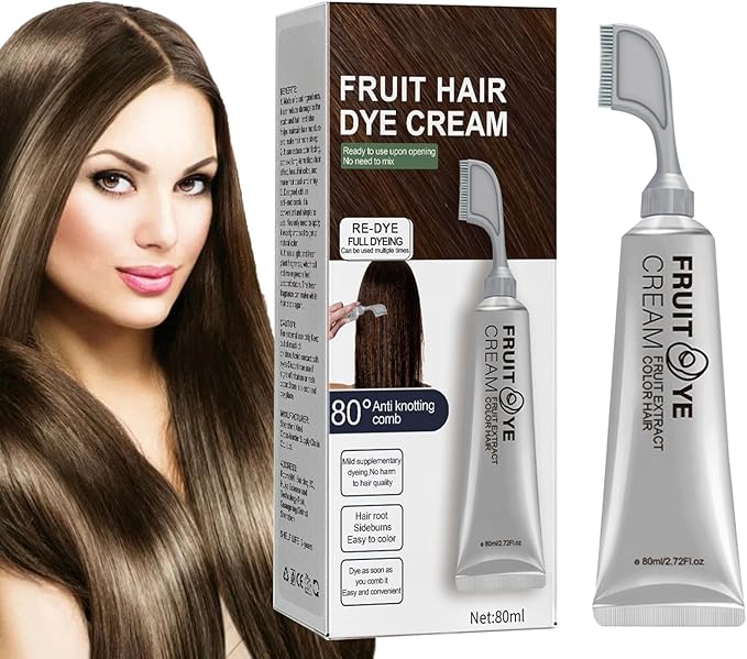 Crema para el cabello con peine para cubrir canas marron - additional image 7