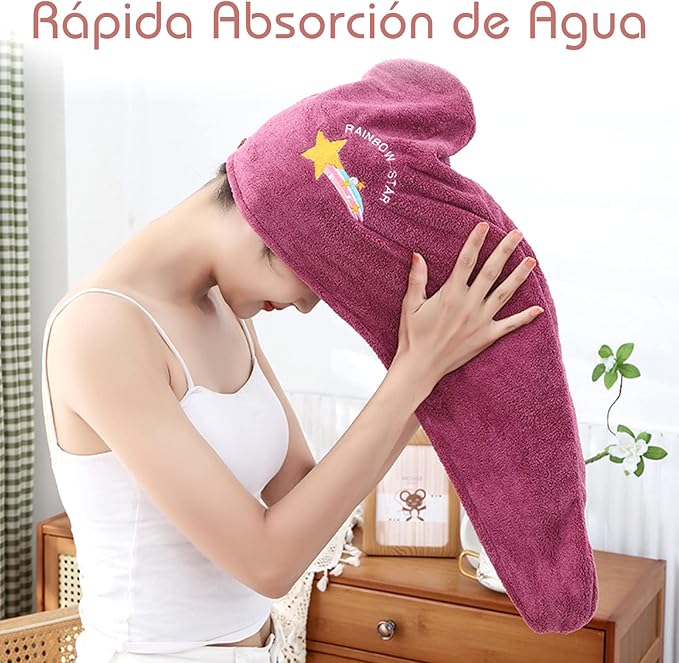 Set 2 toalla para el Cabello ( color sultido ) - additional image 5