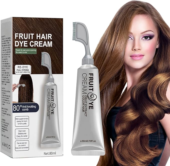 Crema para el cabello con peine para cubrir canas marron - additional image 6