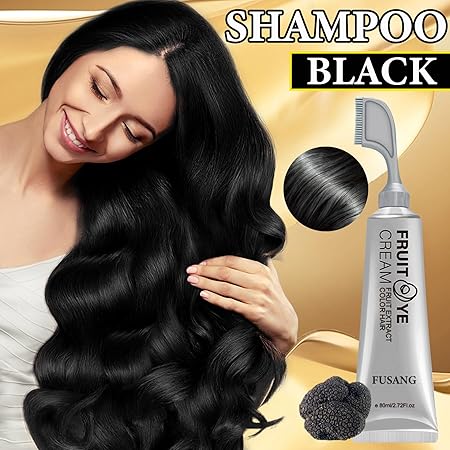 Crema para el cabello con peine para cubrir canas negro - additional image 5