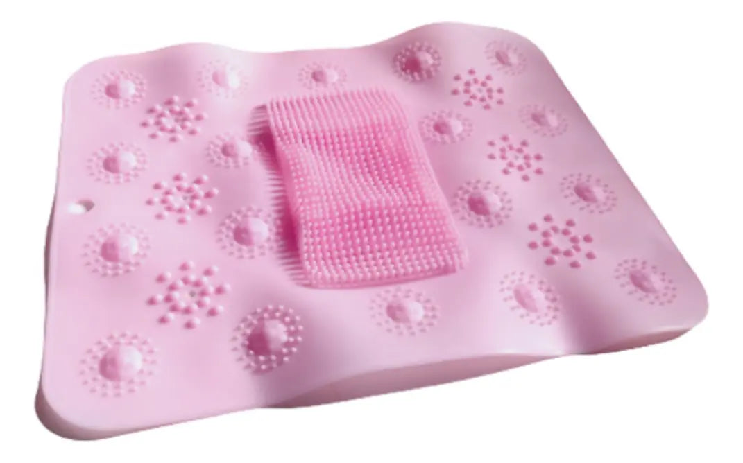 Alfombra exfoliante con esponja rosa - additional image 5