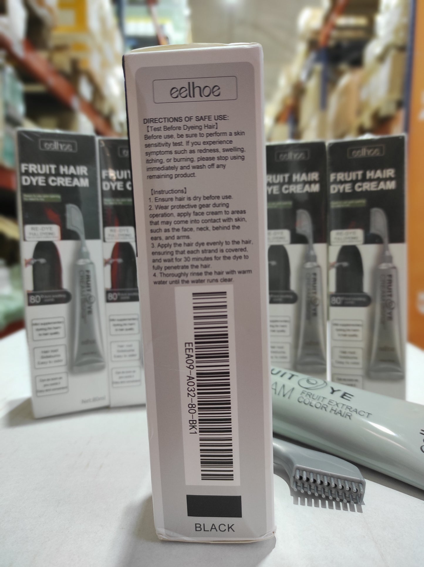 Crema para el cabello con peine para cubrir canas negro - additional image 4