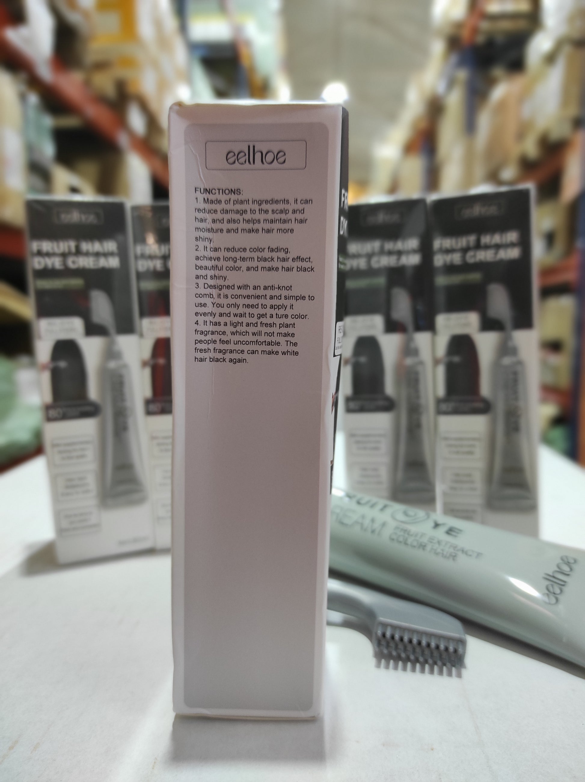 Crema para el cabello con peine para cubrir canas negro - additional image 3