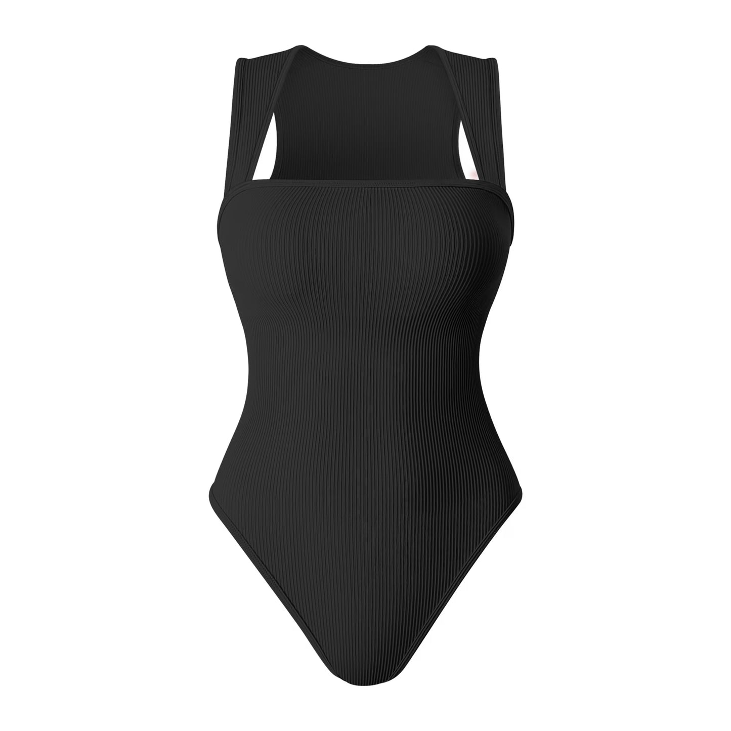Body mujer sin manga con escote cuadrado negro S/M - additional image 5