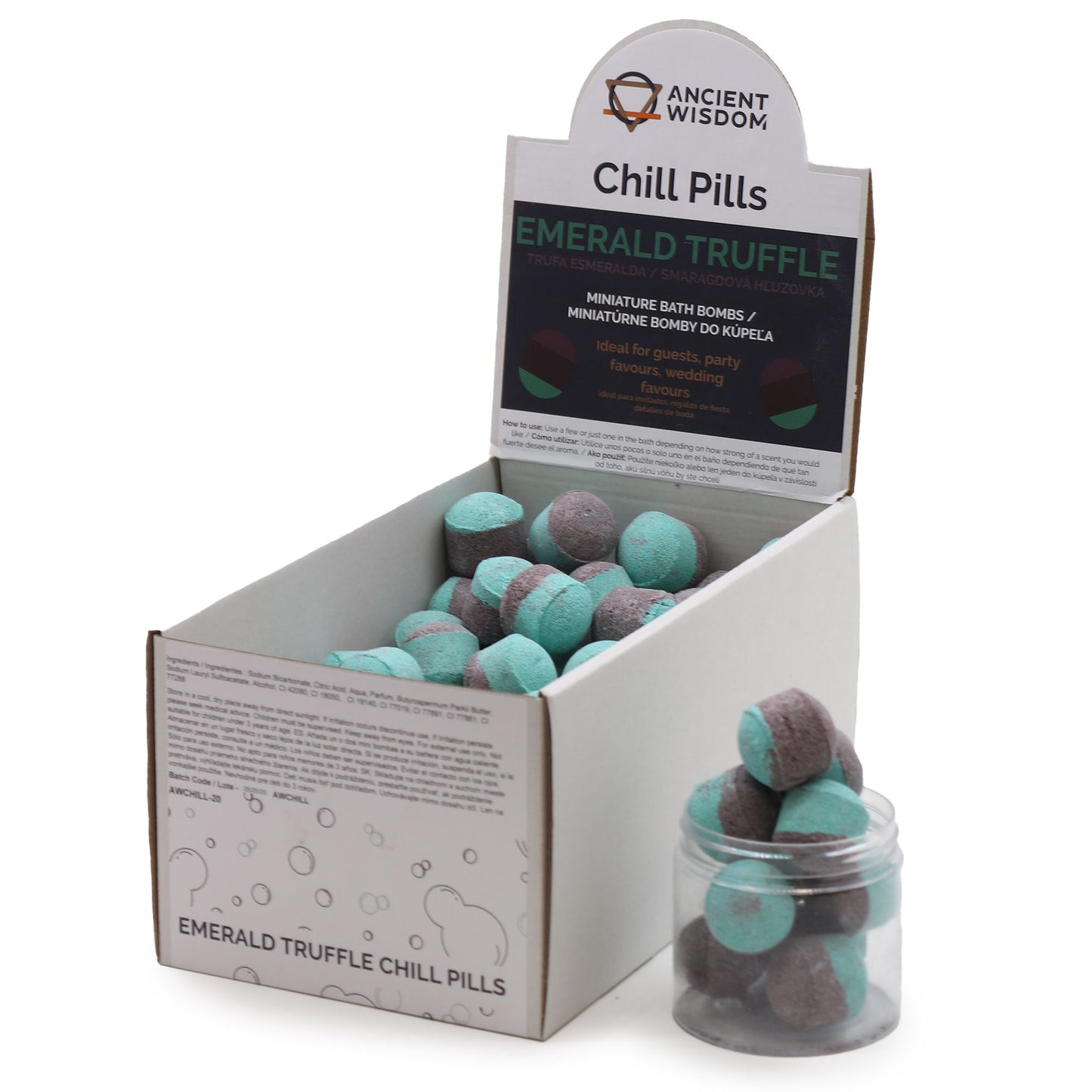 Caja de 1,3 kg de Dubai Mini Bombitas - Trufa Esmeralda