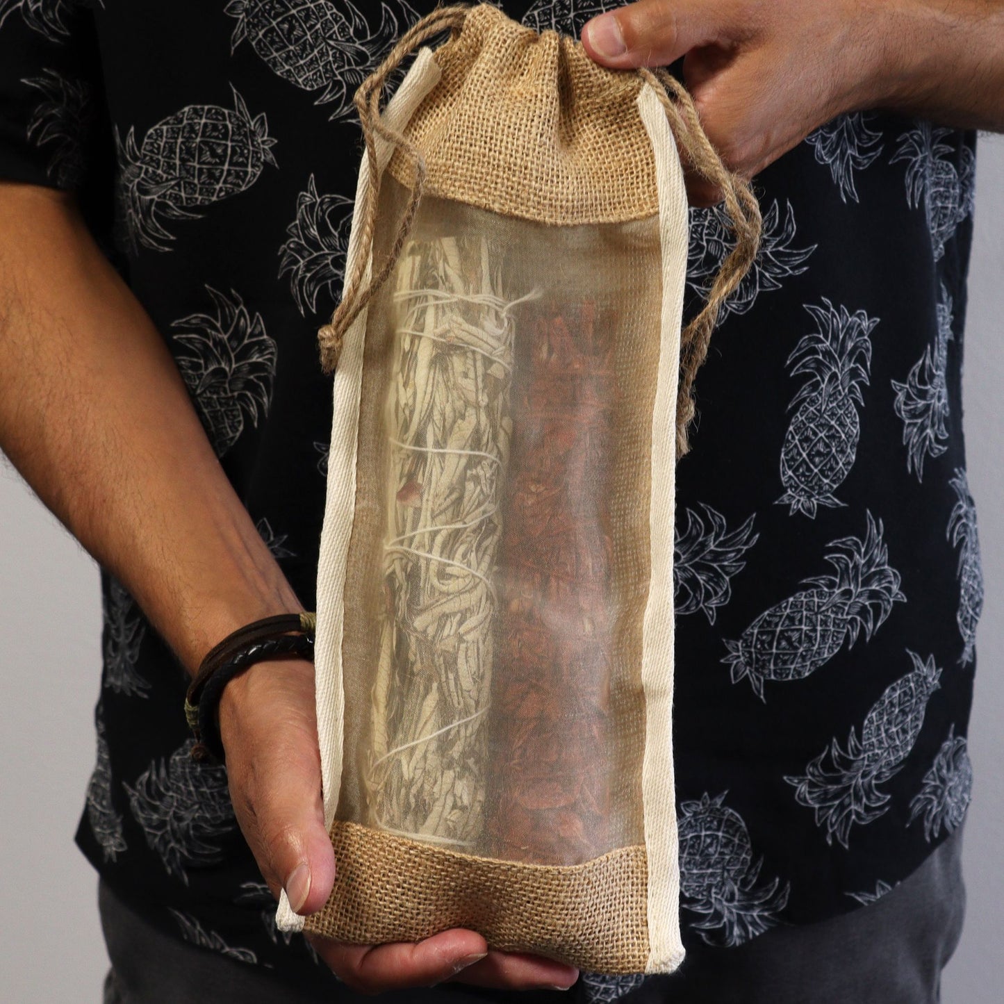 Bolsa Larga de Yute Lavada - 35x15cm