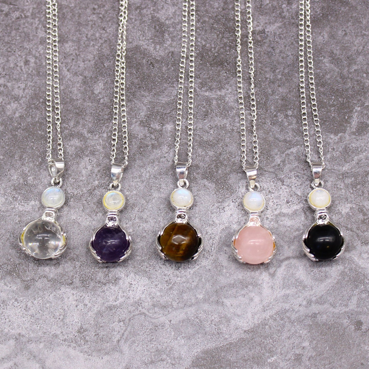 Colgante de Manos Curativas de Piedras Preciosas - Ojo de Tigre