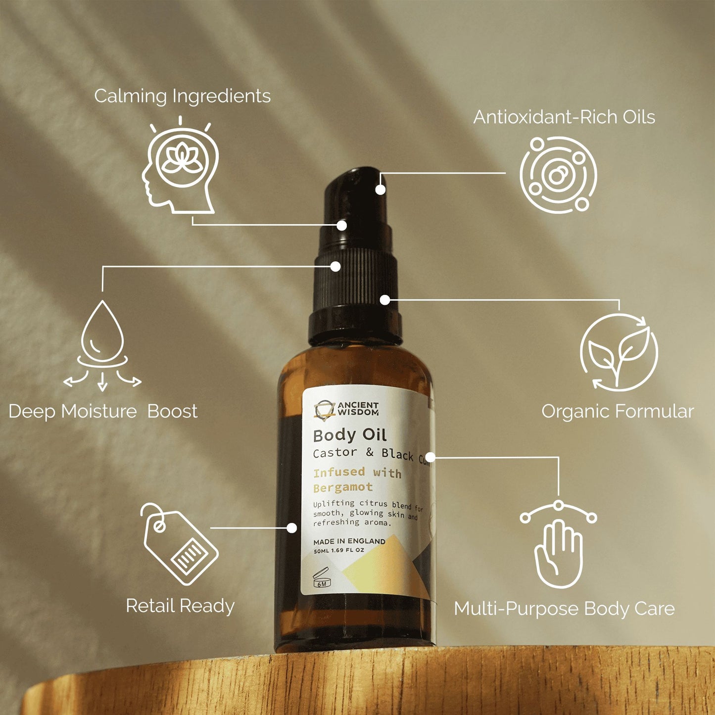 Aceite Corporal Organico 50 ml - Bergamota