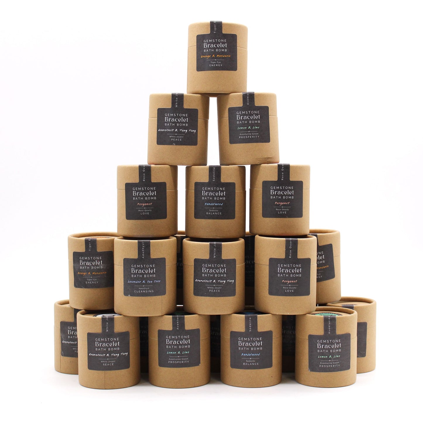 Bomba de baño con pulsera de gemas de aventurina verde