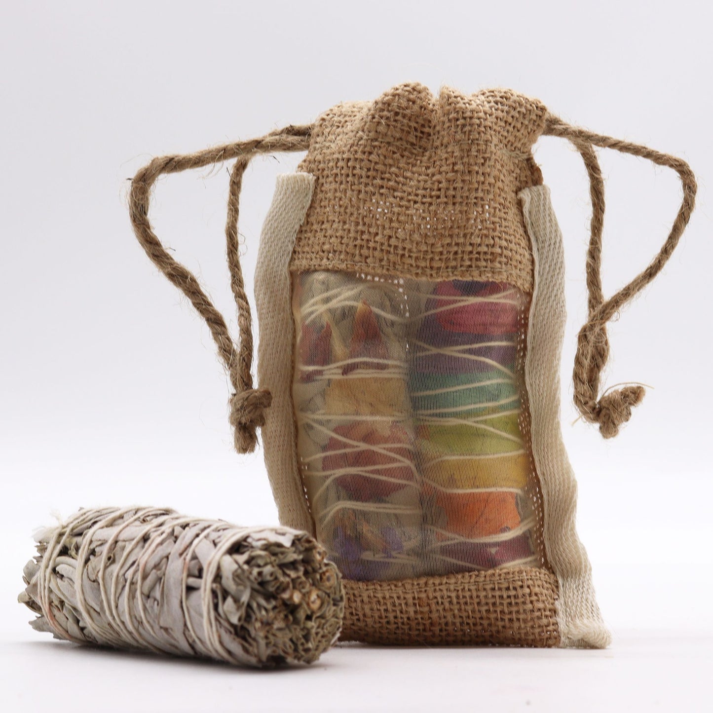 Bolsa Pequeña de Yute Lavada - 10x15cm