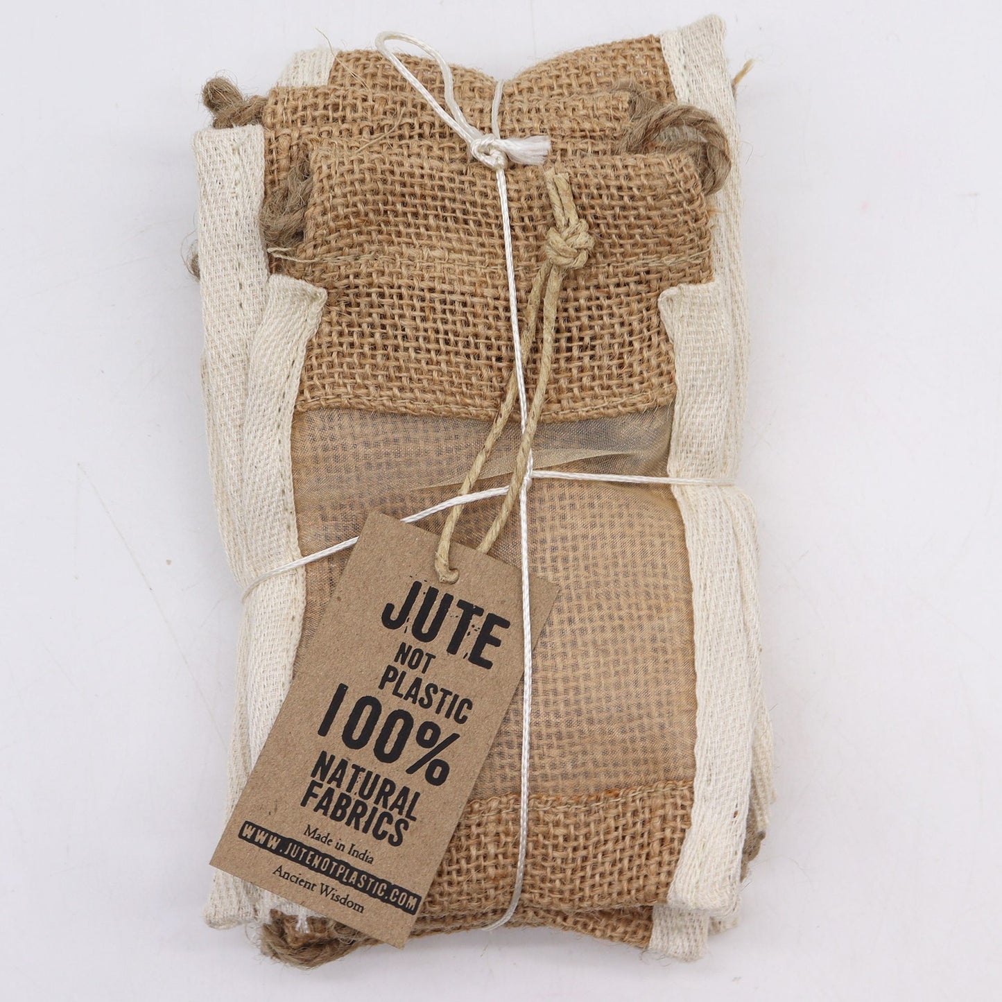Bolsa Pequeña de Yute Lavada - 10x15cm