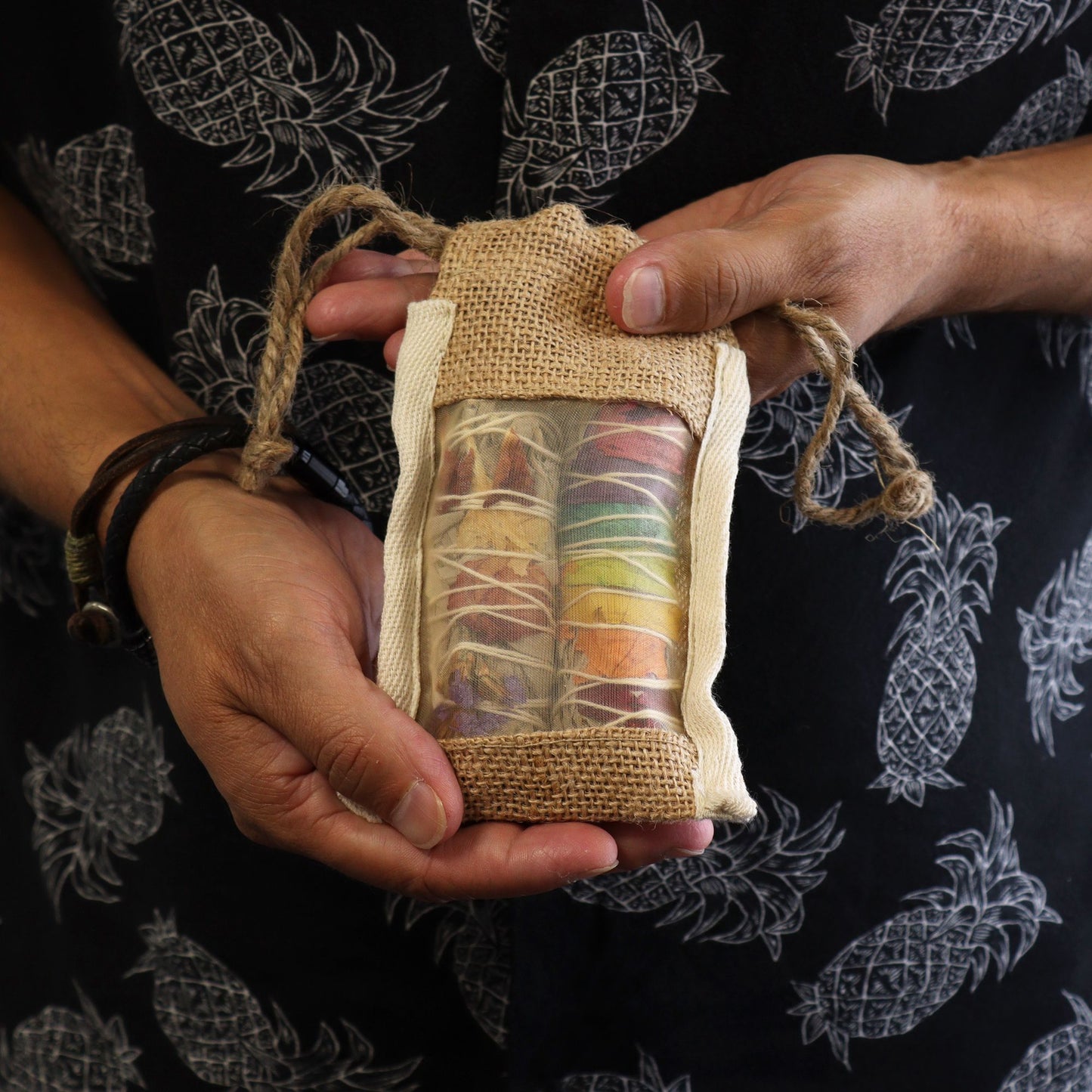 Bolsa Pequeña de Yute Lavada - 10x15cm