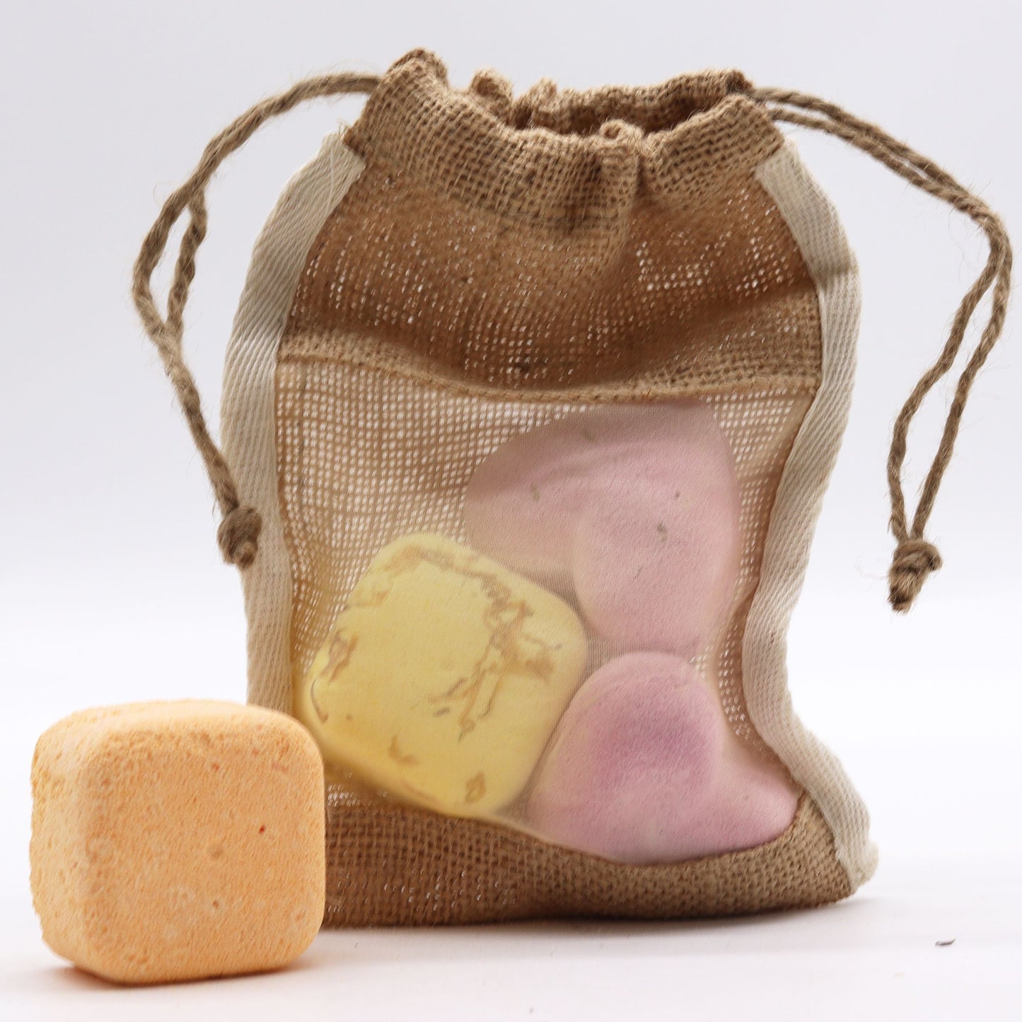 Bolsa Mediana de Yute Lavada - 21x15cm
