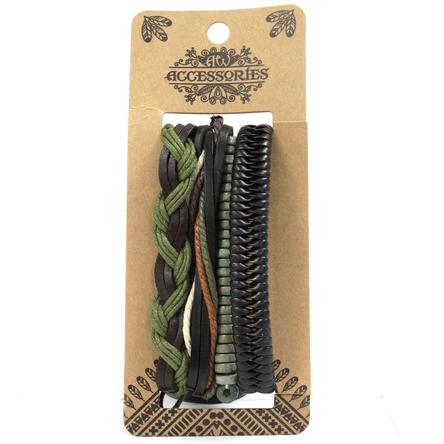 Pulsera de Hombre - Verde y Natural (color aleatorio)