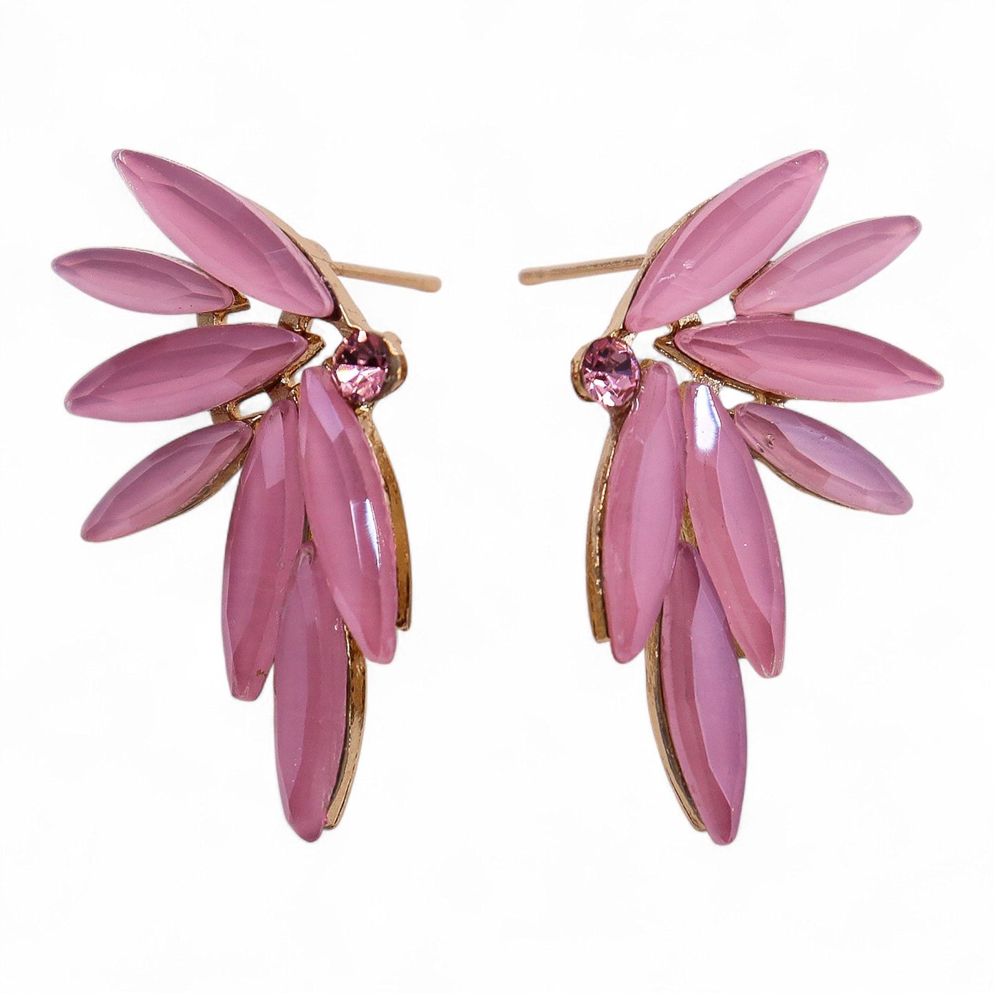Pendientes de Cristal Vintage - Hadas - Cuarzo Rosa