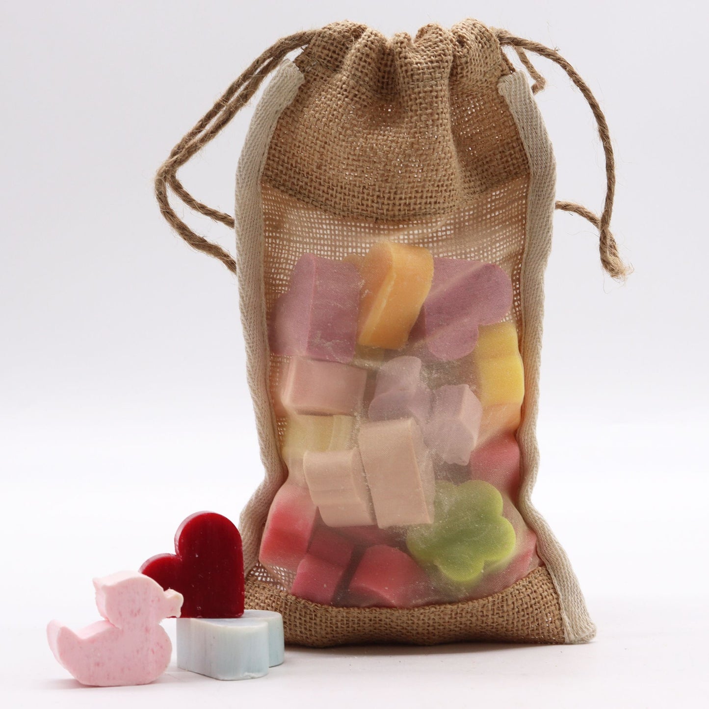 Bolsa Grande de Yute Lavada - 26x15cm