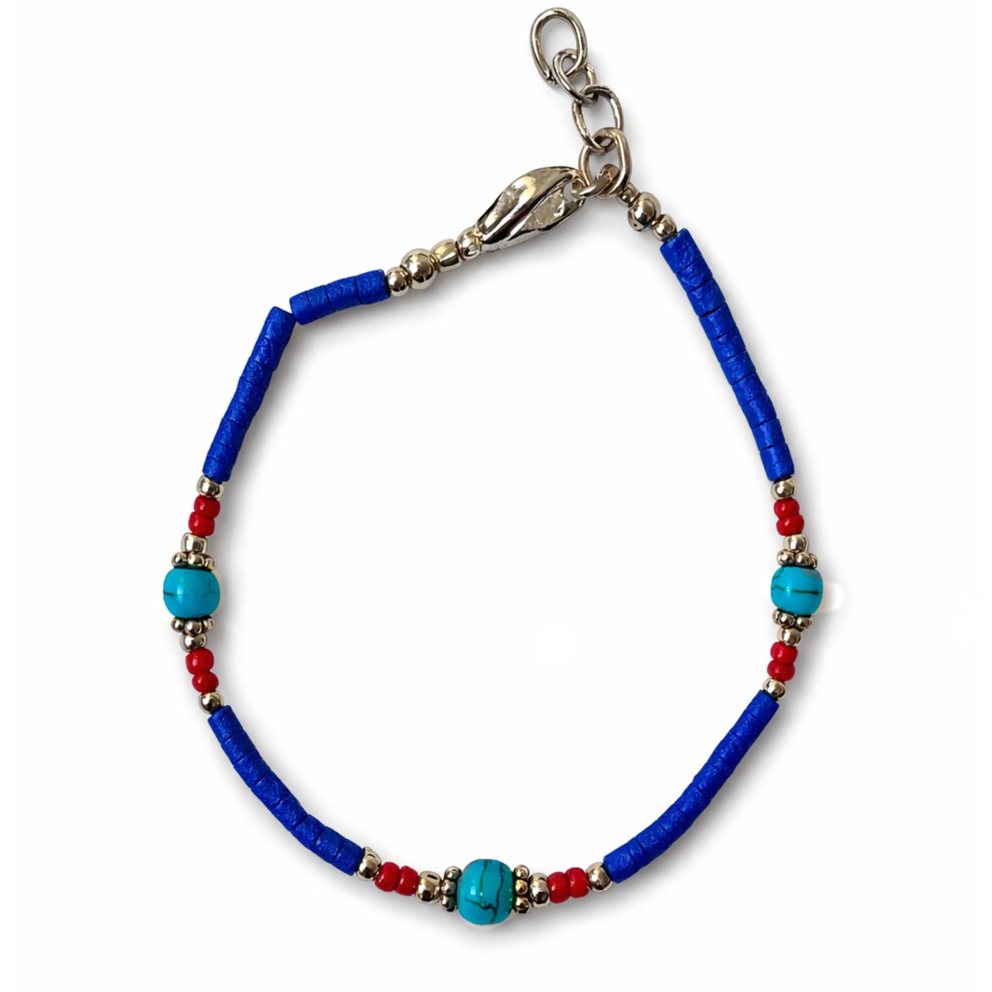 Pulsera Nepalesa Gema Extra Fina- Onix Azul