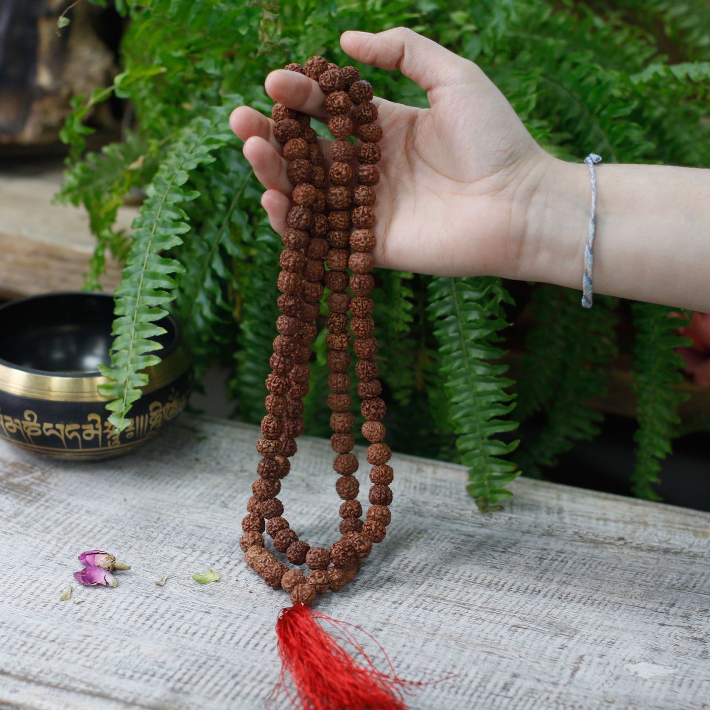 108 Rudraksha Japa Mala - Marron