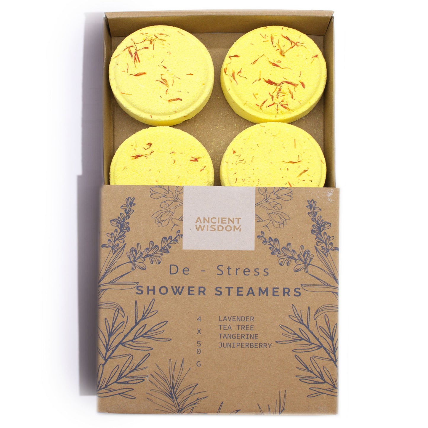 Zen Shower Steamers - Cuarteto de Bienestar Terapéutico - Desestresante (Amarillo)