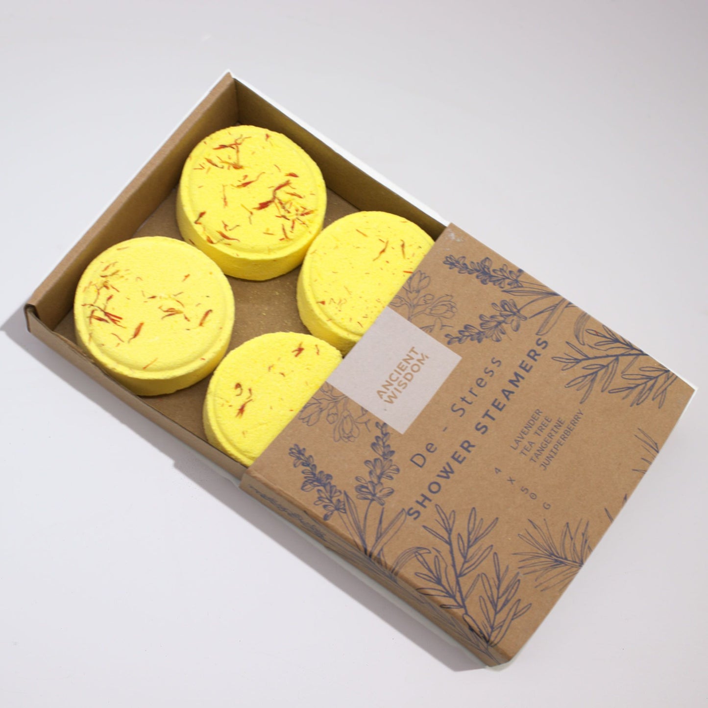 Zen Shower Steamers - Cuarteto de Bienestar Terapéutico - Desestresante (Amarillo)