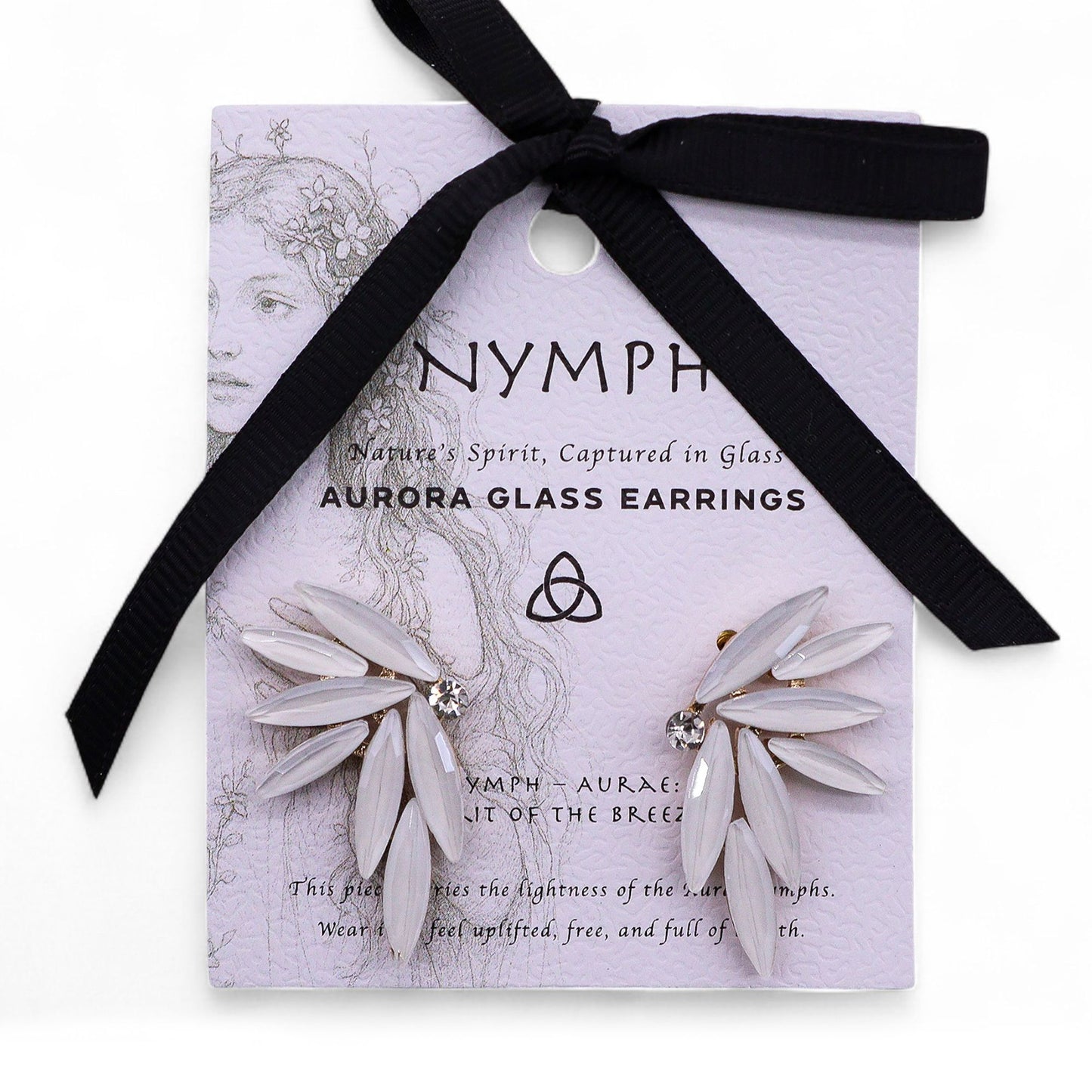 Pendientes de Cristal Vintage - Hadas - Perla