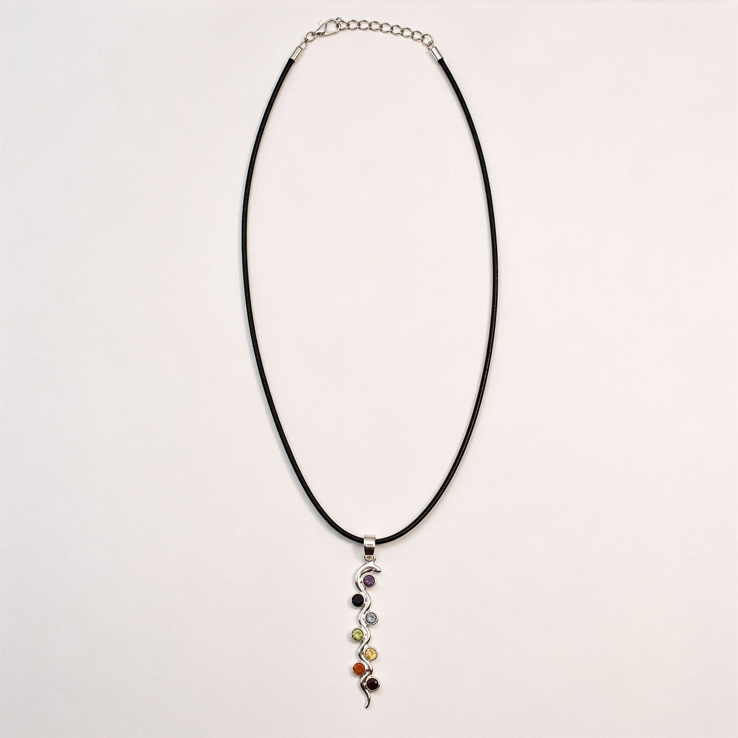 Colgante Devocional Indio - Baño de plata (Cordón de 45 cm) - Chakra de la serpiente