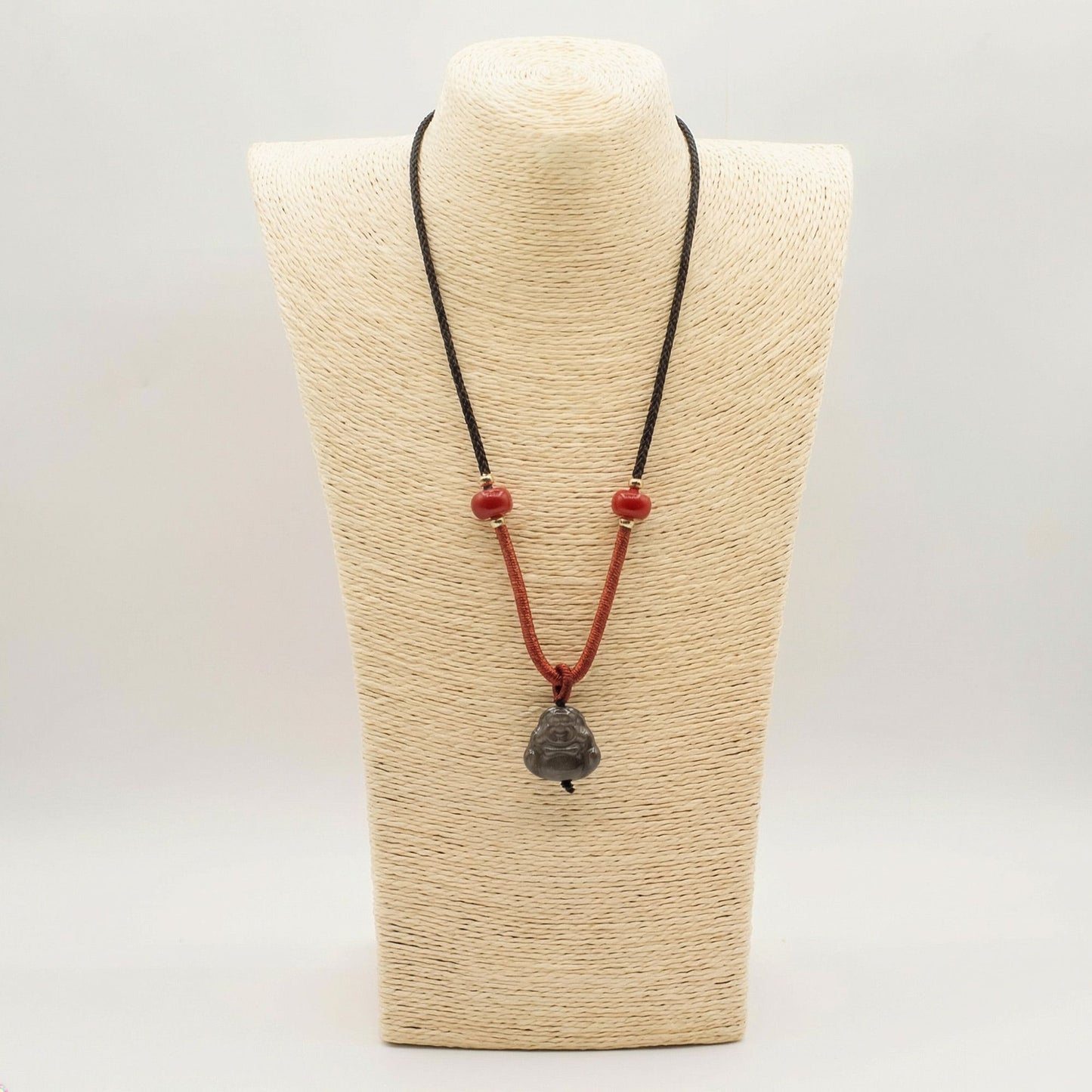 Colgantes geniales de piedras preciosas - Buda de obsidiana Sliver