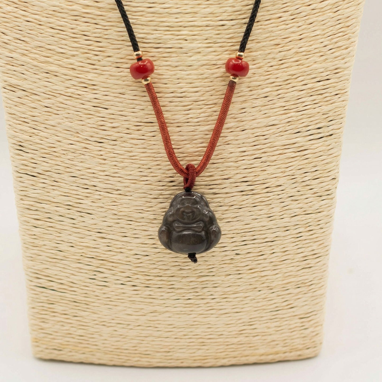 Colgantes geniales de piedras preciosas - Buda de obsidiana Sliver