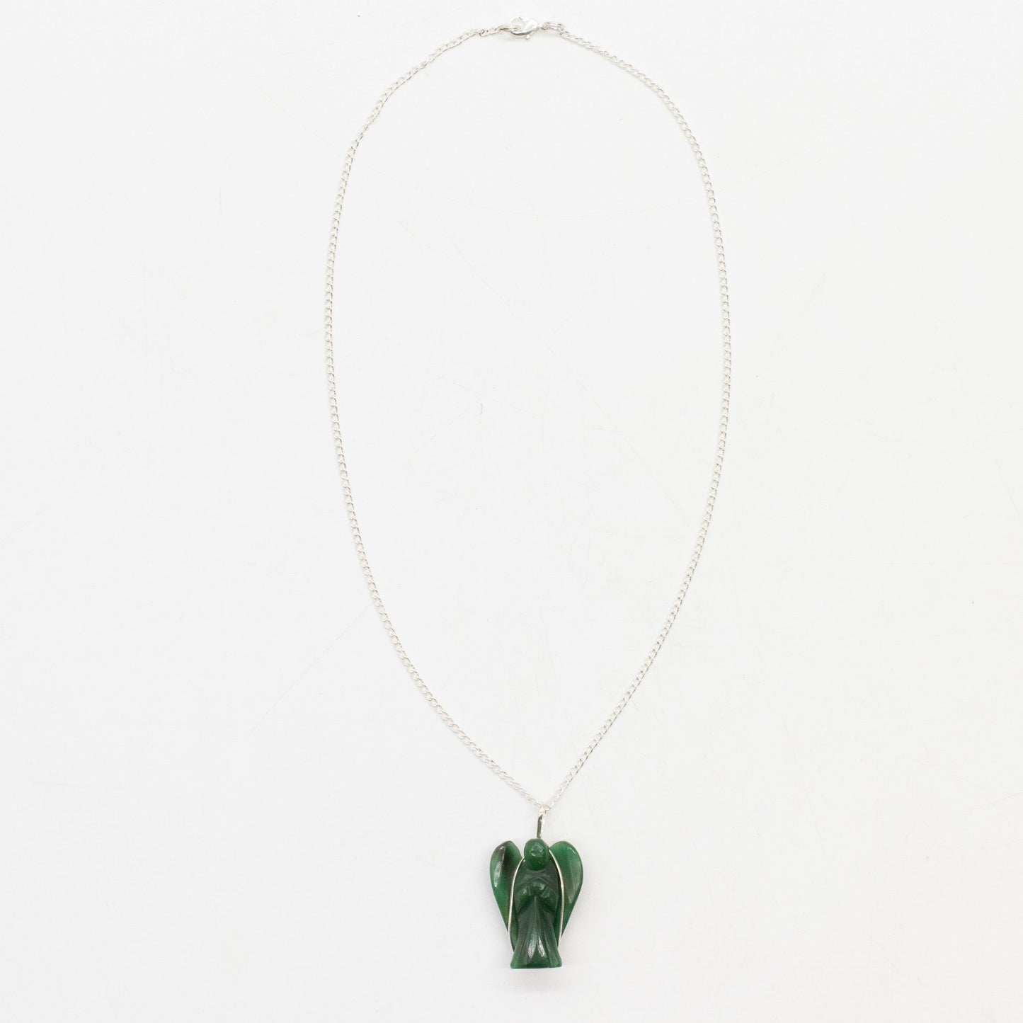 Colgante de ángel guardián de gema - aventurina verde