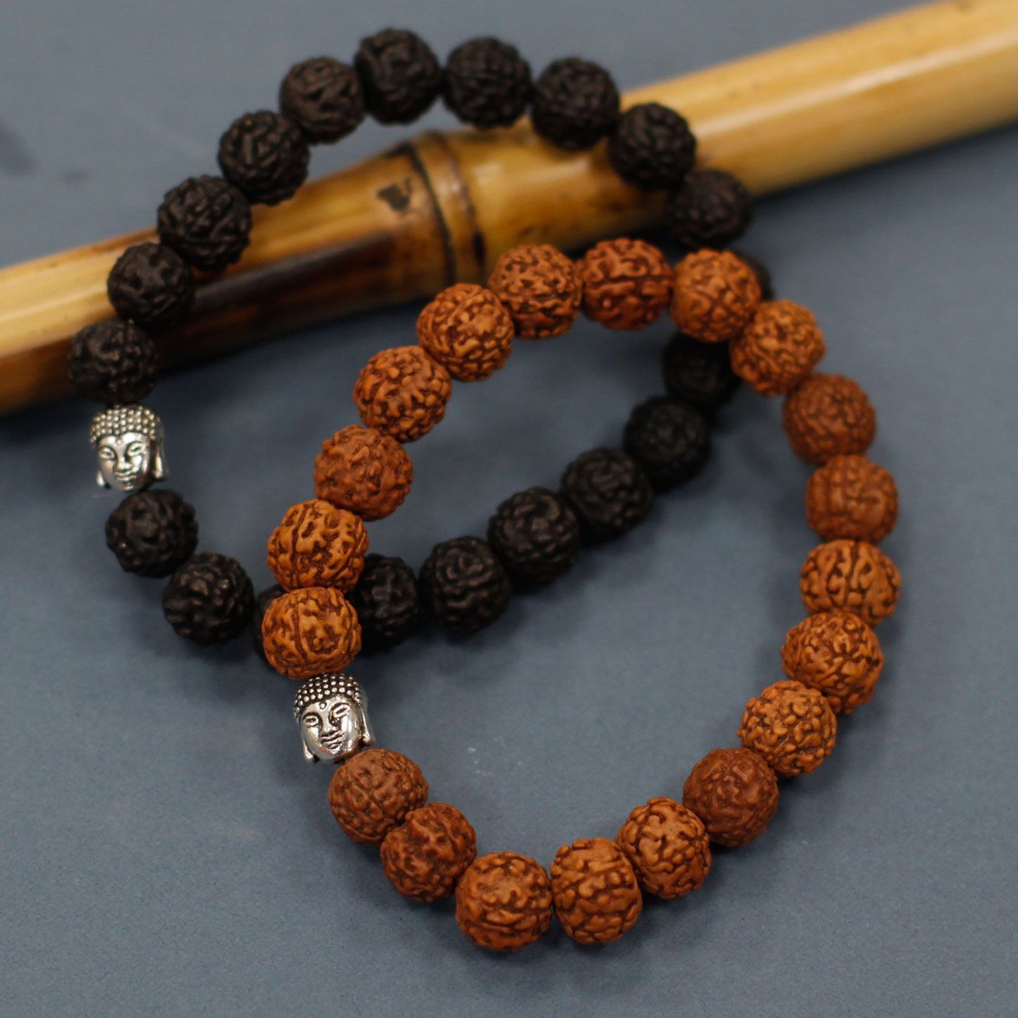 Rudraksha Brazalete de Buda Japa Mala - Oscuro