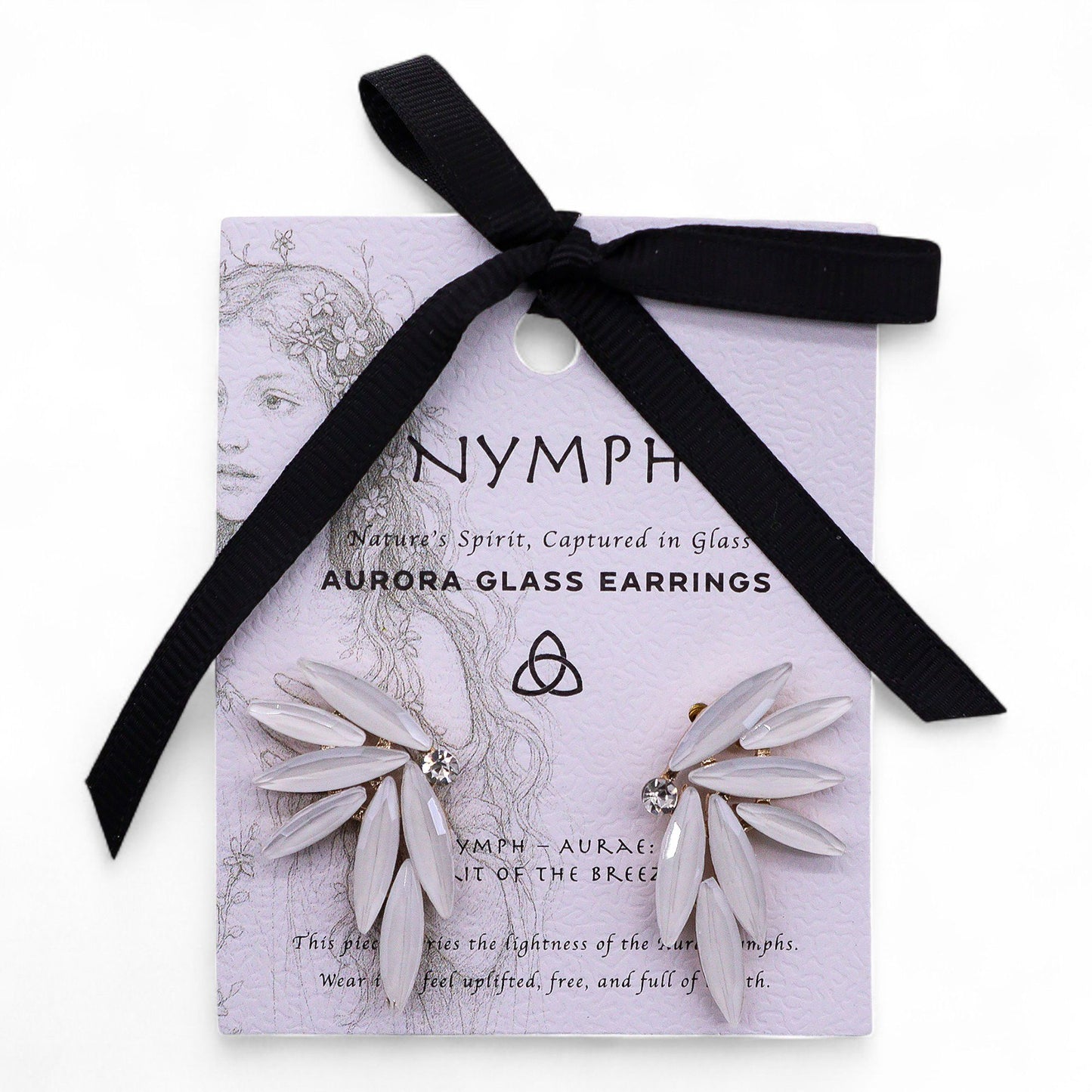Pendientes de Cristal Vintage - Hadas - Perla