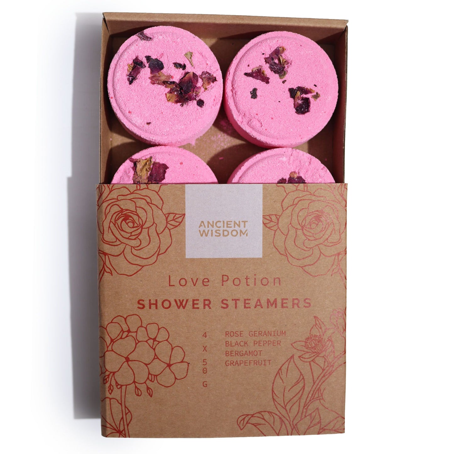 Pastillas de Ducha Zen - Cuarteto de Bienestar Terapéutico - Poción de Amor