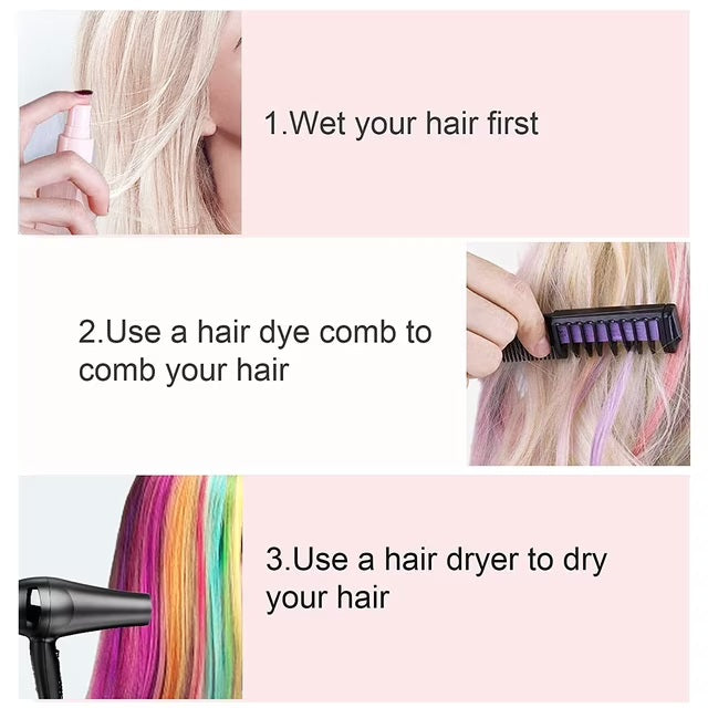 Tinte para el cabello lavable 6 colores - additional image 6