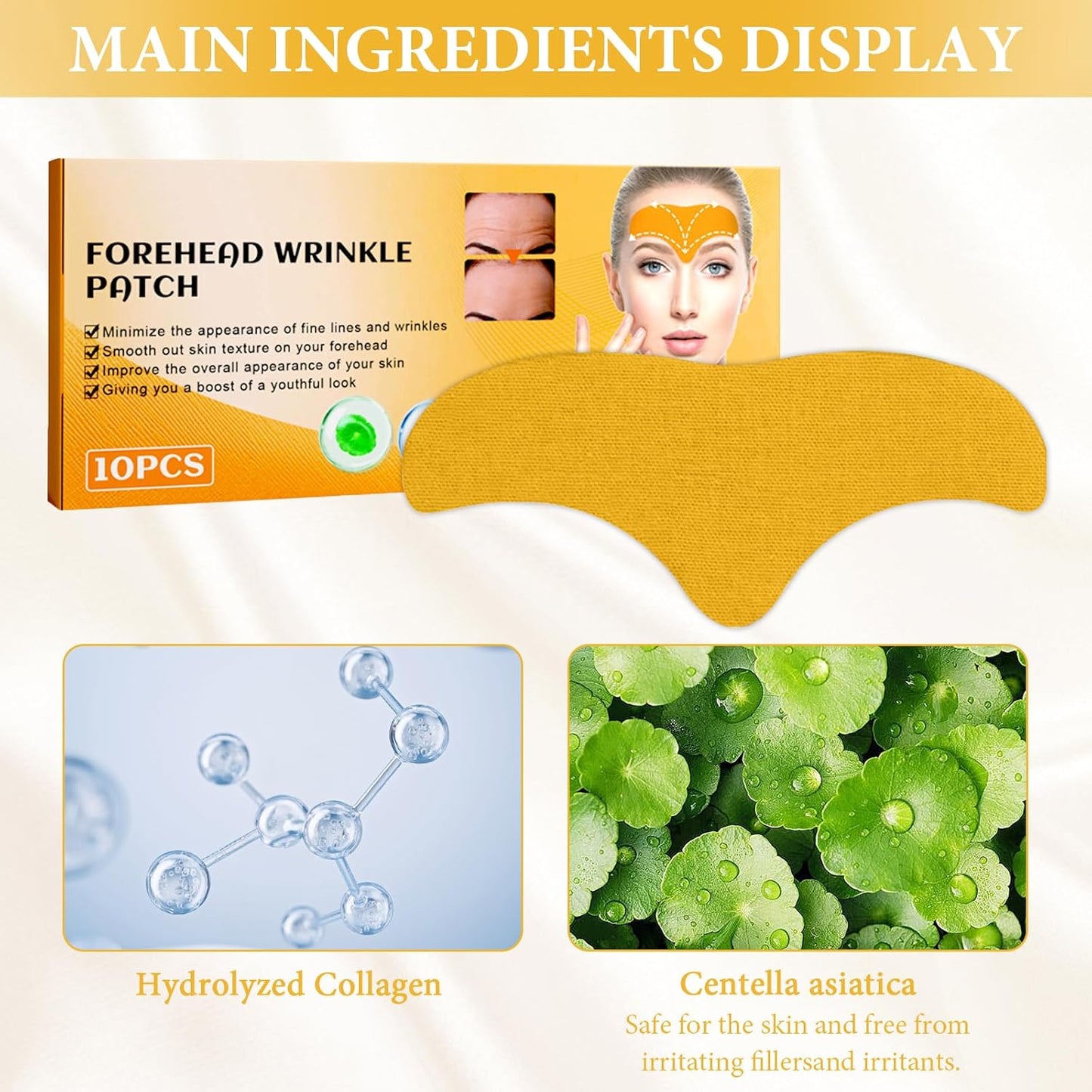 Parches para eliminar arrugas faciales 10 pcs