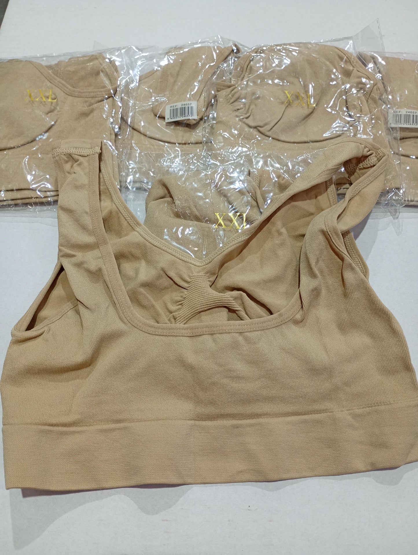Sujetador deportiva sin costuras beige XL/XXL - additional image 1