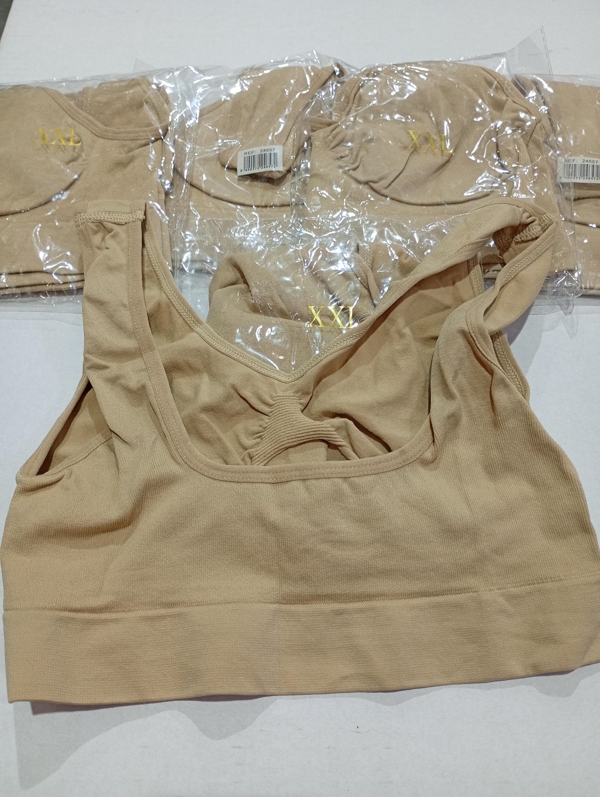 Sujetador deportiva sin costuras beige XL/XXL - additional image 1