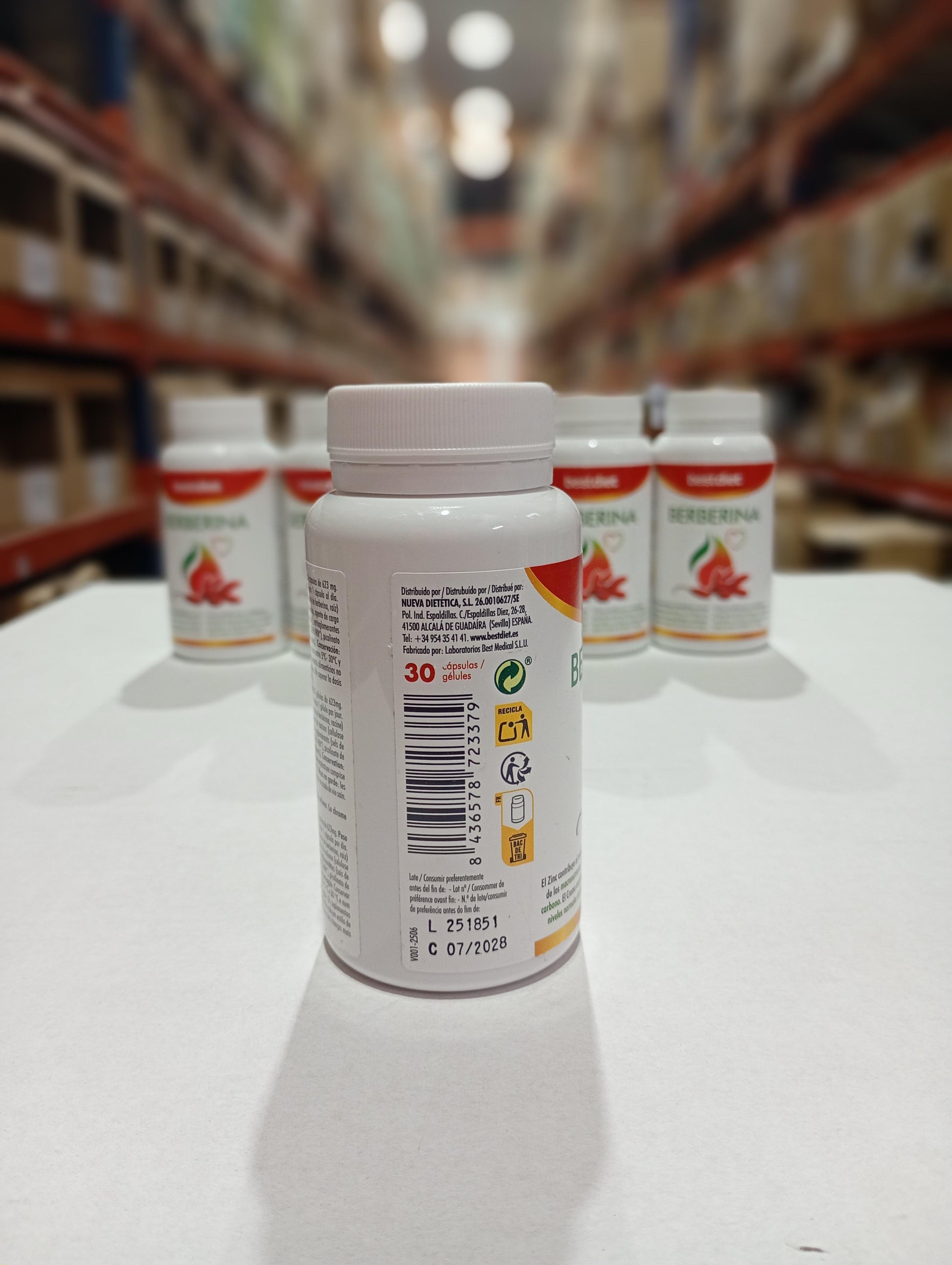 SUP Berberina 30 Cápsulas -  Regulador de Glucosa, Colesterol y Peso | Antioxidante Natural - additional image 3